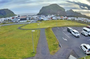 城市中心。 网络摄像头 Vestmannaeyjar