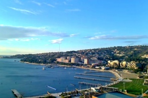 从酒店大都会海滩的看法。 Portorož在线摄像头
