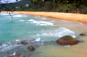 普吉岛滨海海滩。 普吉岛网络摄像头在线