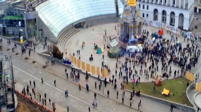 网络摄像头Maidan Nezalezhnosti。基辅实时