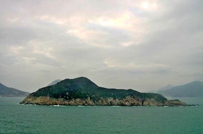 查看岛屿的Samkon. 唱港的岛屿。 摄像头香港在线