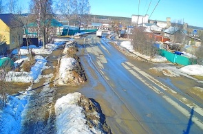 铁路道口。 Mozhga 在线网络摄像头