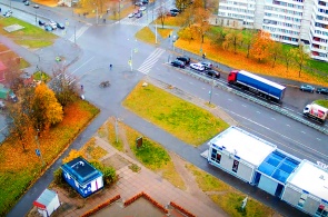 Krikkovskoe 高速公路与 Vorovskogo 街的十字路口。 网络摄像头 Kingisepp
