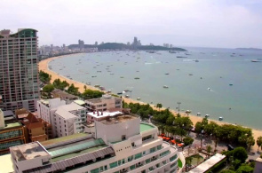 芭堤雅海滩。 摄像头在线芭堤雅